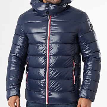 Kymaxx - Doudoune Capuche Bleu Marine