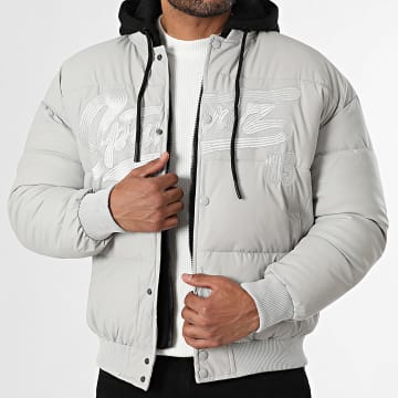 KZR - 251 Chaqueta de pluma con capucha Gris claro