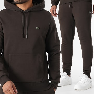Lacoste - Logo geborduurd Krokodil Track Suit Classic Fit Slim Fit Bruin
