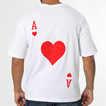 Luxury Lovers - The Ace Of Hearts Tee Shirt Rojo Espalda Blanca