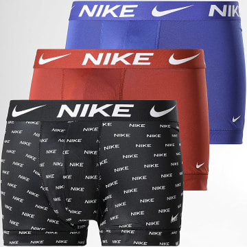 Nike - 3-pack Essential Micro Boxers KE1156 Zwart Wit Bruin Koningsblauw