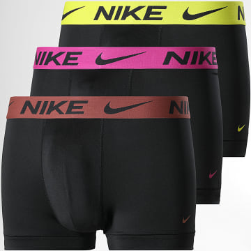 Nike - Set van 3 Essential Micro Boxers KE1156 Zwart Fluorescerend Groen Bruin Fuchsia
