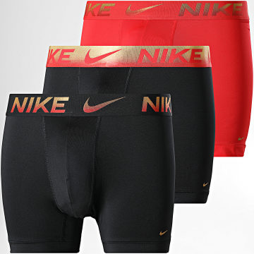 Nike - Set van 3 Dri-Fit Essential Micro Boxers KE1157 Zwart Rood Goud
