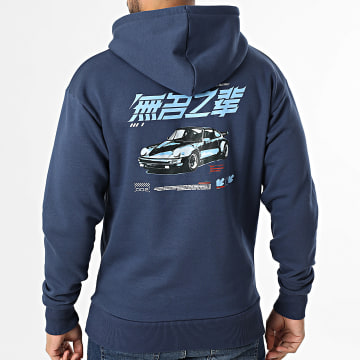 Black Industry - Sudadera con capucha Japan 01 Azul Marino