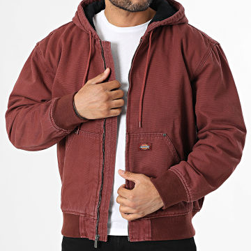 Dickies - Hilham A87O5 Bordeaux Kapuzenjacke mit Reißverschluss