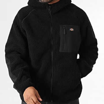 Dickies - Fleecejacke mit Kapuze und Reißverschluss Central High Pile A87NV Schwarz