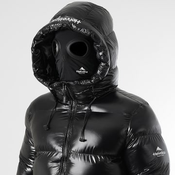 Helvetica - Daunenjacke mit Kapuze Zip Cosmos Schwarz