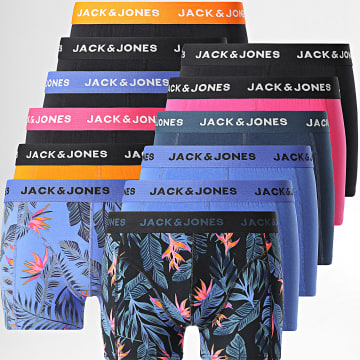 Jack And Jones - Lot De 12 Boxers Kyle Noir Bleu Rose Orange Floral