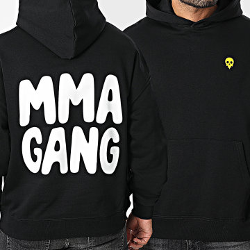 MMA GANG - Sweat Capuche Relaxed MMA GANG Noir Jaune