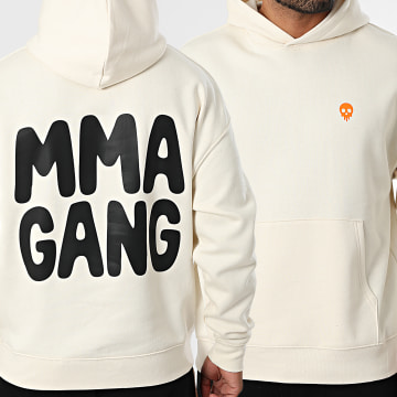 MMA GANG - Sweat Capuche Relaxed MMA GANG Beige Orange