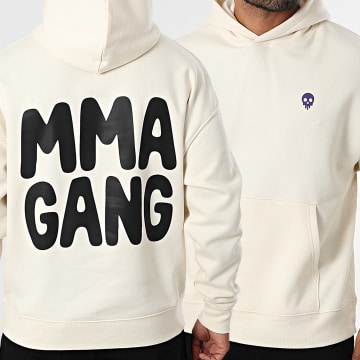 MMA GANG - Sweat Capuche Relaxed MMA GANG Beige Violet