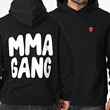 MMA GANG - Sweat Capuche Relaxed MMA GANG Noir Rouge