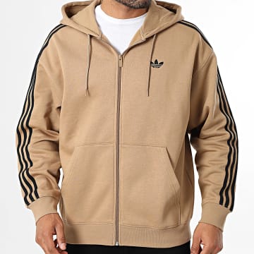 Adidas Originals - Sweat Zippé Capuche Baggy JX1548 Camel