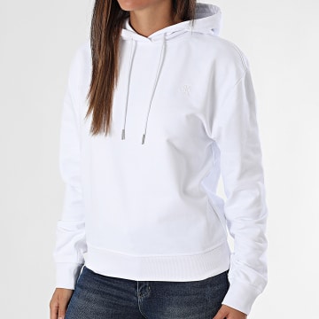 Calvin Klein - Sudadera con capucha para mujer 7C224 Blanco