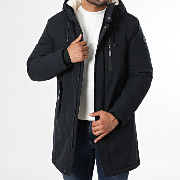 Kymaxx - Parka con Capucha Azul Marino