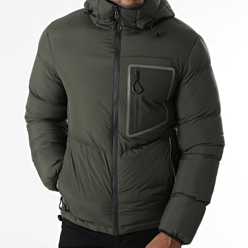 Kymaxx - Kaki Hooded Puffer Jacket