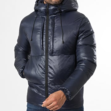 Kymaxx - Plumífero con capucha Azul Marino