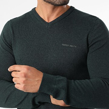 Teddy Smith - Pulser 3 V-Neck Sweater 11516830D Mottled Green