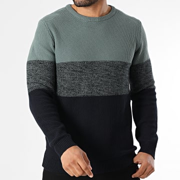 Tiffosi - Pull Gregory 10062192 Vert Bleu Marine