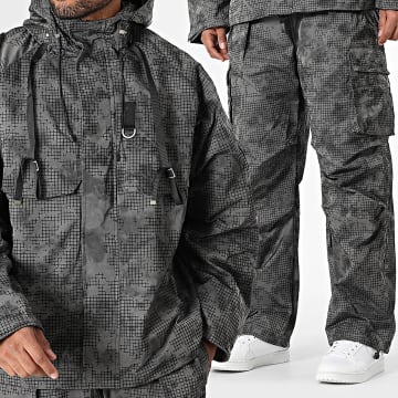 Uniplay - Ensemble Veste Capuche Zippée Et Pantalon Cargo 917 Gris