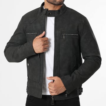 Uniplay - Veste Biker Simili Cuir 861 Noir