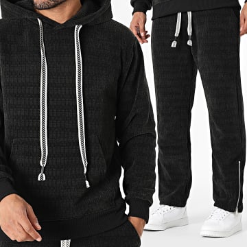 Uniplay - Ensemble Sweat Capuche Et Pantalon Texturé 576 Noir