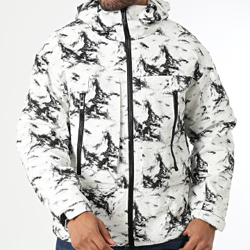 Uniplay - Parka con Capucha 508 Blanca Negra