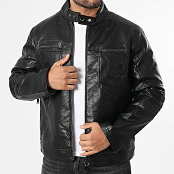 Uniplay - Veste Biker Simili Cuir 509 Noir
