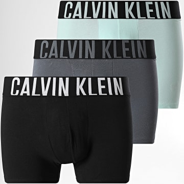 Calvin Klein - Juego De 3 Boxers NB3609A Azul Claro Gris Carbón Negro