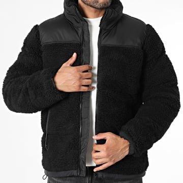 Classic Series - 063 Chaqueta Sherpa negra con cremallera
