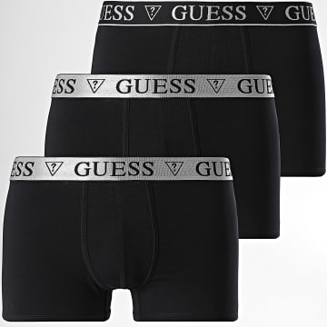 Guess - Lot De 3 Boxers U5BG65-KCD31 Noir Argenté