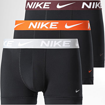 Nike - Set van 3 Essential Micro Boxers KE1156 Zwart Oranje Lichtgrijs Bordeaux