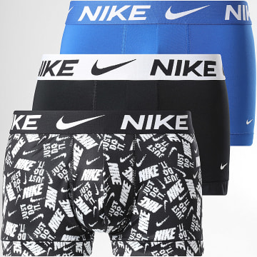 Nike - 3-pack Essential Micro Boxers KE1156 Zwart Wit Koningsblauw