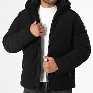 Redskins - Piumino con cappuccio in velluto a coste Black Onyx Powel