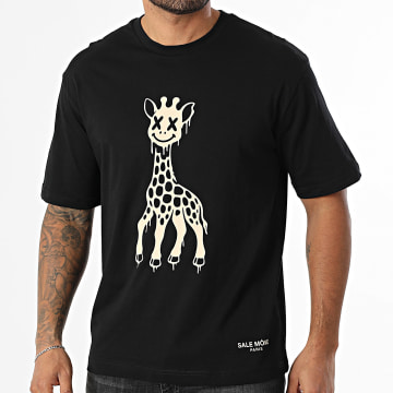 Sale Môme Paris - Maglietta Girafondizi Nero Beige