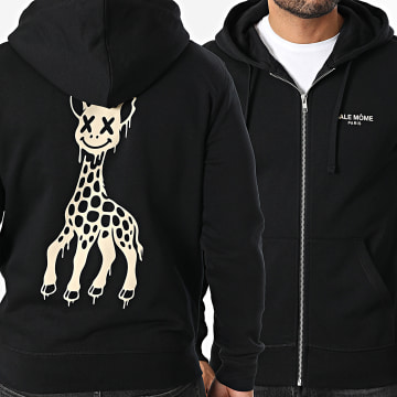Sale Môme Paris - Sweat Zippé Capuche Girafondizi Noir Beige