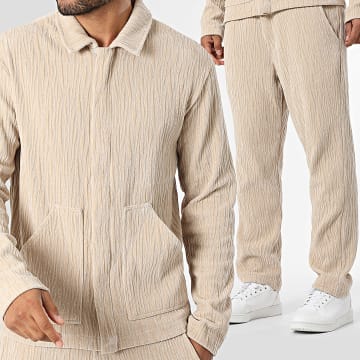 Classic Series - Set Vest Met Rits En Veloursbroek YC2 Beige