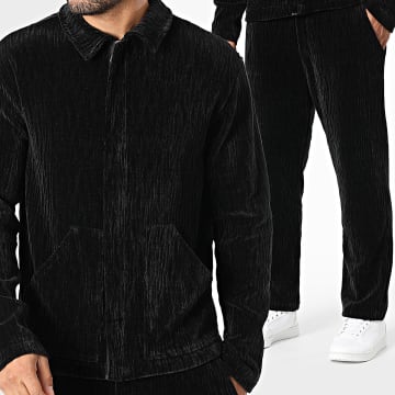Uniplay - Ensemble Veste Zippée Et Pantalon Velours YC2 Noir