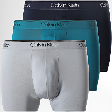 Calvin Klein - Pack de 3 Boxers NB4410 Gris Azul Pato Azul Marino