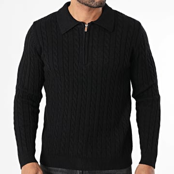 Frilivin - 280 Jersey negro con cremallera