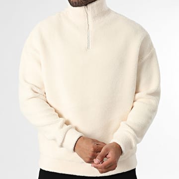 Frilivin - Sudadera Polar Cuello Con Cremallera 925 Beige