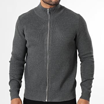 Frilivin - Cárdigan Con Cremallera 913 Gris Anthracite