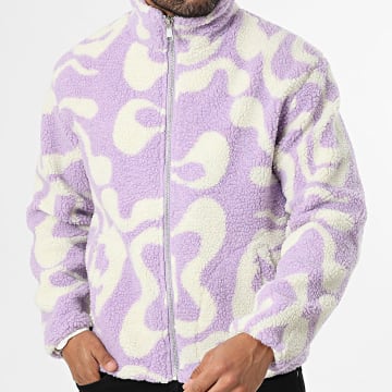 Frilivin - Chaqueta Sherpa Con Cremallera 478 Violeta Beige