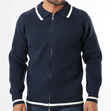 Frilivin - Cardigan Zip 908 Blu Marina