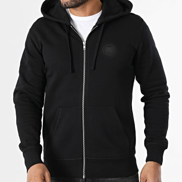 Sale Môme Paris - Felpa Circle Crew con cappuccio e cerniera nero carbonio