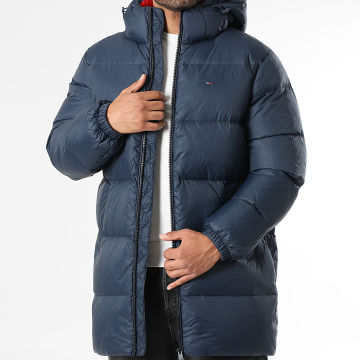 Tommy Jeans - Doudoune Capuche Longue Essential 0466 Bleu Marine