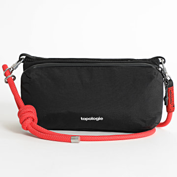 Topologie - Set borsa per bottiglie e tracolla 8 mm corda nera rossa