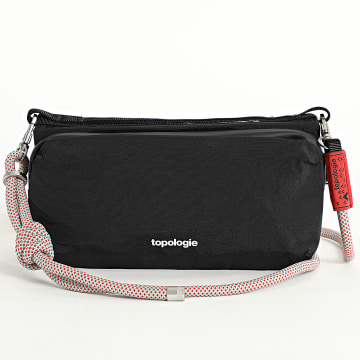 Topologie - Set borsa per bottiglie e cinghia 8 mm corda nero azzurro beige rosso