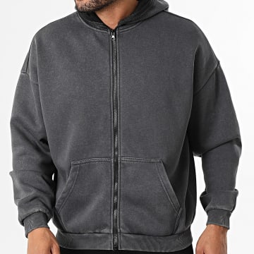 Uniplay - Sudadera con Capucha y Cremallera 070 Gris Antracita Jaspeado