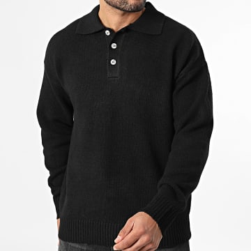 Classic Series - Jersey Cuello Botonado 002 Negro